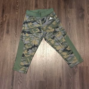 Adidas Green Camo Capri workout pants